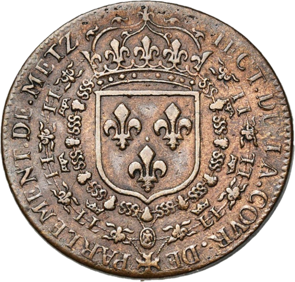 Jeton de la cour du Parlement de Metz (règne de Louis XIV).