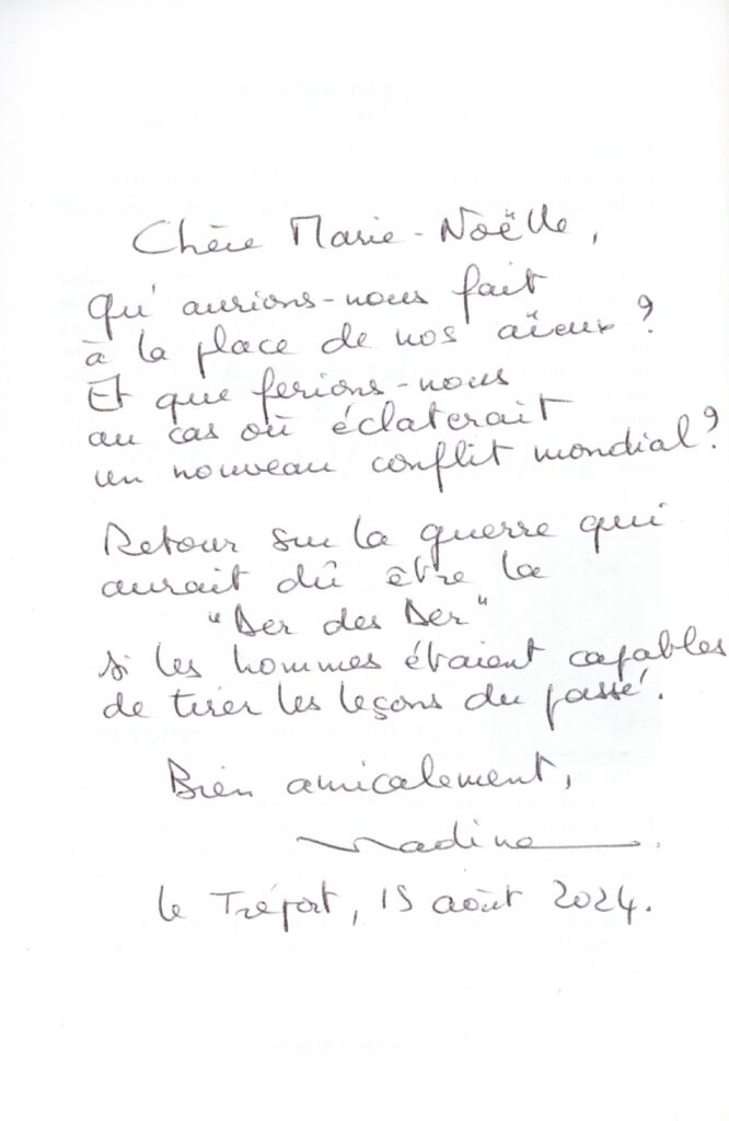 Najman, Nadine, Un seul ciel pour tout le monde : histoire d’une famille de 1914 à 1918, Vanves : Édition du bout de la rue, « Témoignages », 2024, 285 p.