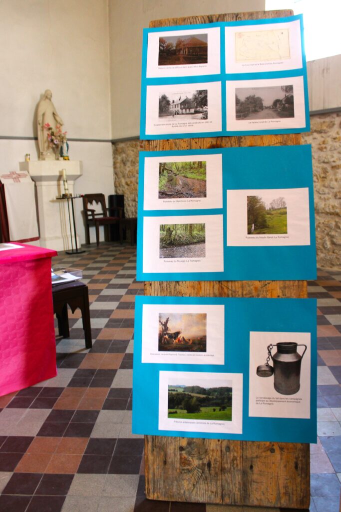 Le dimanche 18 juillet 2021, La Romagne (Ardennes) a accueilli la fête des Villages voisins, rassemblant des passionnés de randonnée et de voitures anciennes. Les participants ont eu l'occasion d'explorer les sentiers locaux tout en découvrant des expositions d’auteurs, de généalogistes, de peintres, de photographes et d'un sculpteur sur bois.