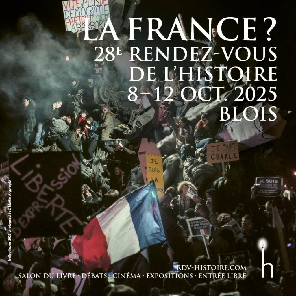 🏛️ Du mercredi 8 octobre au dimanche 12 octobre 2025 – Présence du blog laromagne.info aux 28ᵉ Rendez-vous de l’histoire à Blois (Loir-et-Cher) – Arrêt sur le stand de Passés composés.