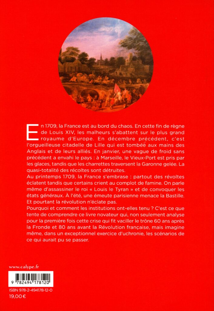 Dans 1709 : l’année où la révolution n’a pas éclaté, Gauthier Aubert analyse les crises économiques, climatiques et sociales de l’année 1709 et explique pourquoi elles n’ont pas provoqué de soulèvement révolutionnaire. L’ouvrage propose une lecture rigoureuse de la stabilité du régime monarchique dans ce contexte.
