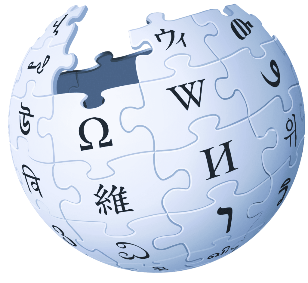 
Logotype de l'encyclopédie collective en ligne Wikipédia.